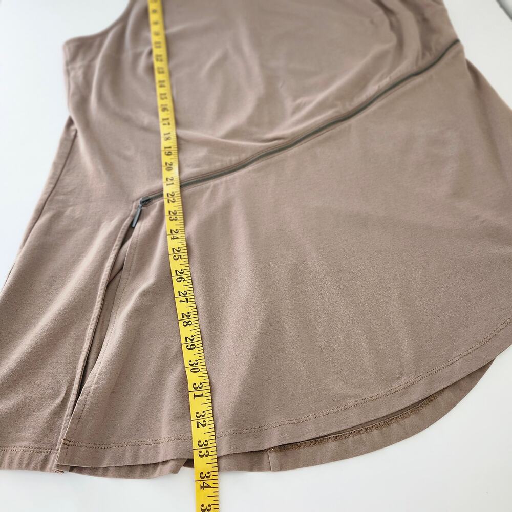 H by Halston Taupe Lagenlook Asymmetrical Tunic Top Size X-Large - Picture 9 of 10